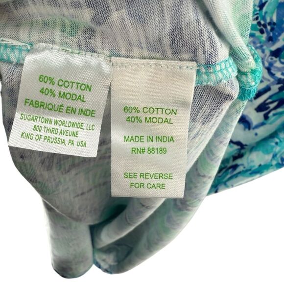 Lilly‎ Pulitzer Women’s M Essie Maxi Dress Elephant Appeal Tropical Turquoise - Picture 11 of 15